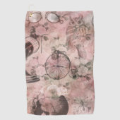 ロマンチック・スチームパンク |アンティークヴィンテージエフェメラ ゴルフタオル (正面)