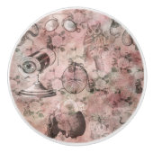 ロマンチック・スチームパンク |アンティークヴィンテージエフェメラ セラミックノブ (正面)