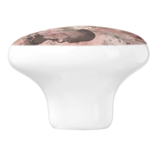 ロマンチック・スチームパンク |アンティークヴィンテージエフェメラ セラミックノブ (側面)