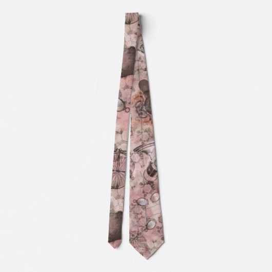 ロマンチック・スチームパンク |アンティークヴィンテージエフェメラ ネクタイ (裏面)