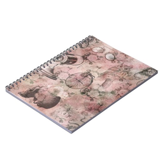 ロマンチック・スチームパンク |アンティークヴィンテージエフェメラ ノートブック (左側)