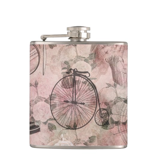 ロマンチック・スチームパンク |アンティークヴィンテージエフェメラ フラスク (正面)