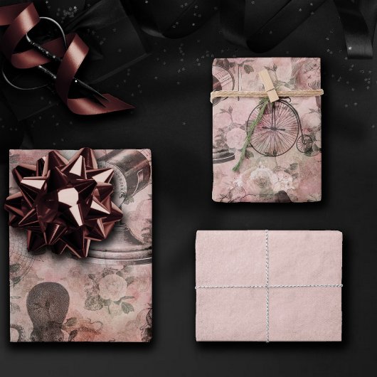 ロマンチック・スチームパンク |アンティークヴィンテージエフェメラ ラッピングペーパーシート