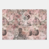 ロマンチック・スチームパンク |アンティークヴィンテージエフェメラ ラッピングペーパーシート (正面)