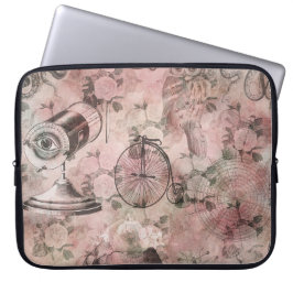 ロマンチック・スチームパンク |アンティークヴィンテージエフェメラ ラップトップスリーブ