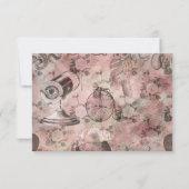 ロマンチック・スチームパンク |アンティークヴィンテージエフェメラ 出欠カード (裏面)