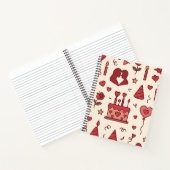 ロマンチック セレブレーション ドゥードル パターン ノートブック (内部)