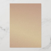 ロマンチック ネイビーブルー ゴールドの結婚式 箔招待状 (裏面)