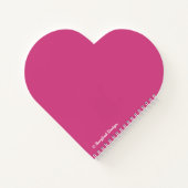 ロマンチック ハッピー バレンタイン ピンクのバラの愛の日記 ノートブック (裏面)