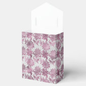 ロマンチック バーガンディ レッド シルバー フラワーブライダルシャワー フェイバーボックス (オープン)