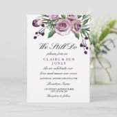 ロマンチック パープル ローズ ウェディング ヴォウ リニューアル 招待状 (スタンド正面)