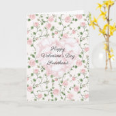 ロマンチック ピンク ハート ローズ ペタル バレンタインデー カード (黄色い花)