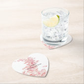 ロマンチック ピンク ローズ ペタル フラワーブライダルシャワー ペーパーコースター (インサイチュ)