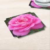 ロマンチック ピンク ローズ 'レオナルド ダ ヴィンチ'   ペーパーコースター (アングル)