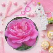 ロマンチック ピンク ローズ 'レオナルド ダ ヴィンチ'   ペーパープレート (パーティー)