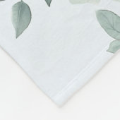 ロマンチック ピンク 青い 花 フリースブランケット (角)