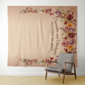 ロマンチック フラワーズ オータム ウェディング フォトブース 背景 タペストリー (インサイチュ(横))