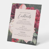 ロマンチック フラワーブーケ バーメニュー 台座サイン (正面)