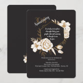 ロマンチック フラワー アニバーサリー インビテーション (正面/裏面)