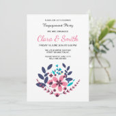 ロマンチック フラワー ウェディング 婚約 カード (スタンド正面)