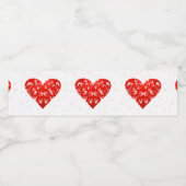 ロマンチック フラワー バレンタイン ハート ペットボトルラベル (シングルラベル)