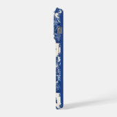 ロマンチック フレンチ トワール パウダー ブルー オーダーメイド iPhoneケース (左側面)