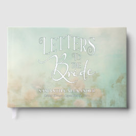 ロマンチック フローラル レター トゥ ザ ブライド エレガント モダン ゲストブック