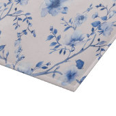 ロマンチック ブラッシュ ブルー フラワーブライダルシャワー カッティングボード (角)