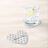 ロマンチック ホワイト フェイクレザー ペーパーコースター (インサイチュ)