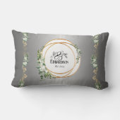 ロマンチック ボタニカル ゴールデン リングス アニバーサリー ランバークッション (裏面)