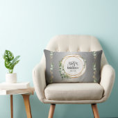 ロマンチック ボタニカル ゴールデン リングス アニバーサリー ランバークッション (椅子)