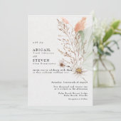 ロマンチック  ボヘミアンフラワーウェディング 招待状 (スタンド正面)