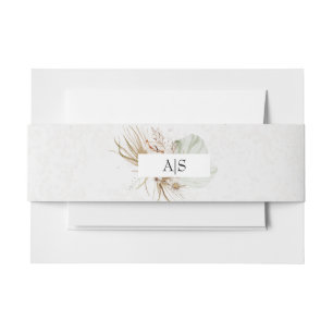 ロマンチック ボヘミアンフラワー ウェディング 招待状ベリーバンド