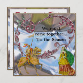 ロマンチック ユニーク ビューティフル クリスマス インビテーション (正面/裏面)