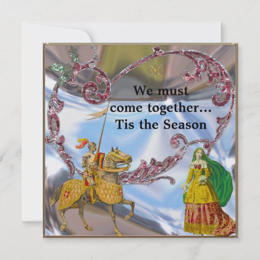 ロマンチック ユニーク ビューティフル クリスマス インビテーション (正面)