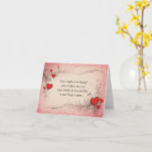 ロマンチック ラブリー 親密 チャーミング 愛情の詩 カード (黄色い花)