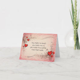 ロマンチック ラブリー 親密 チャーミング 愛情の詩 カード