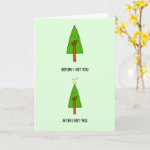 ロマンチック ラブ キュート ツリー バード カップル ラブ カード (黄色い花)