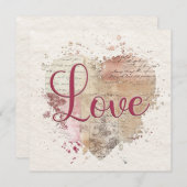 ロマンチック ラブ ハート ノート カード (正面/裏面)