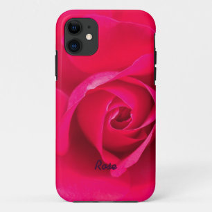 ロマンチック レッド ピンク ローズ パーソナライズド v2 iPhone 11 ケース