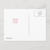 ロマンチック レッド ローズ ブライズメイド ポストカード (裏面)