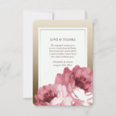 ロマンチック ローズゴールド サンクス アニバーサリー カード (正面)