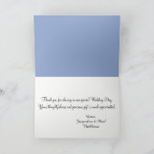 ロマンチック ローズ ピンク ブルー ウェディング サンキューカード (内部)