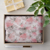 ロマンチック – ヴィンテージバラ水彩ティッシュペーパー 薄葉紙 (ギフト)