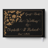 ロマンチック、ヴィンテージ、アンティーク結婚ズ ゲストブック (裏面)