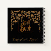 ロマンチック、ヴィンテージ、アンティーク魔導書 ノートブック (裏面)
