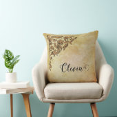 ロマンチック、ヴィンテージ、アンティーク パーソナライズされた クッション (椅子)