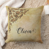 ロマンチック、ヴィンテージ、アンティーク パーソナライズされた クッション (ブランケット)