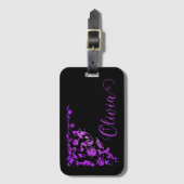 ロマンチック、ヴィンテージ パーソナライズされた ラゲッジタグ (正面縦)