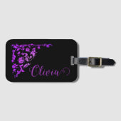 ロマンチック、ヴィンテージ パーソナライズされた ラゲッジタグ (正面横)